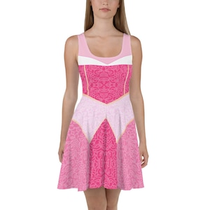 New Design Sleeping Beauty Princess Running Costume Skater Dress