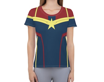 A Marvelous Captain Women's Running Costume Athletic T-Shirt