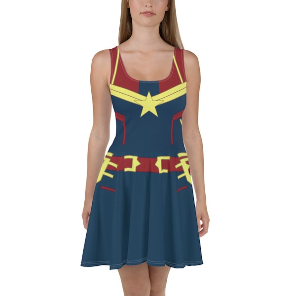 A Marvelous Captain Women's Running Costume Skater Dress