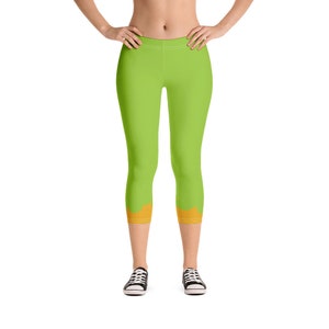 Magical Brazilian Parrot Running Costume Capri Leggings