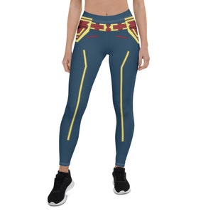 A Marvelous Captain Women&#39;s Running Costume Ankle Leggings