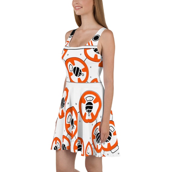 bb8 skater dress Star Wars BB-8 Womens Mighty Fine Skater Dress With Hat and Sock Accessories