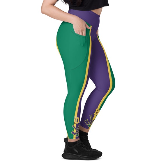 Duck Hockey Team Running Costume Recycled Leggings With Pockets 