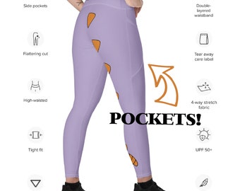 The Imaginative Dragon Running Costume Recycled Leggings with Pockets