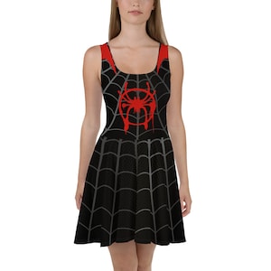 Arachnid Hero Animated Costume Running Skater Dress