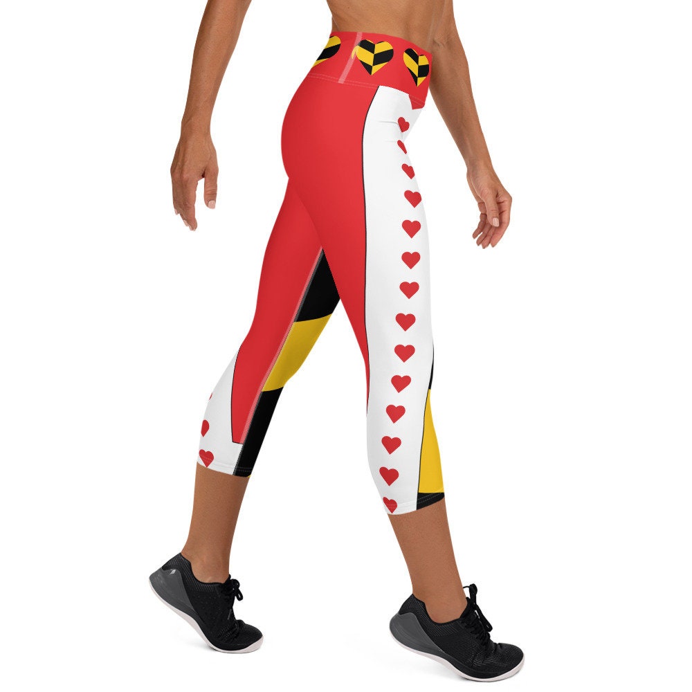 Heart Queen Running Costume Yoga Capri Leggings