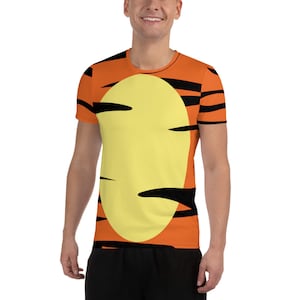 Lovable Children Story Tiger Running Costume Men&#39;s Athletic T-shirt
