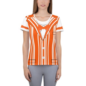 Orange Barbershop Quartet Running Costume Women&#39;s Athletic T-shirt