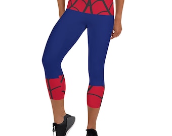 Leggings Capri Disfraz de héroe arácnido corriendo