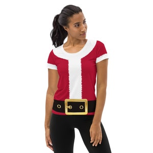 Santa Running Costume Women&#39;s Athletic T-shirt