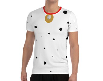 Happy Puppy Running Costume Men's Athletic T-shirt