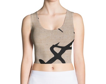 Bug-filled Burlap Sack Running Costume Crop Top