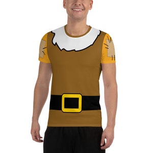 Happy Dwarf Running Costume Men's Athletic T-shirt