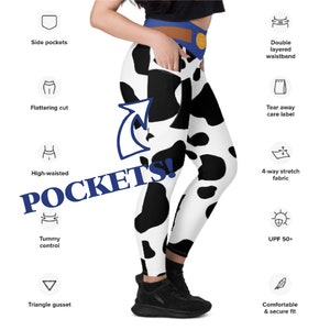 Cowgirl Toy Women&#39;s Running Costume Recycled Leggings with Pockets