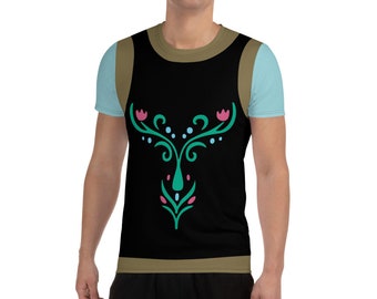 Anna Frozen Inspired Princess Running Costume Men's Athletic T-shirt
