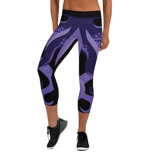 Villainous Sea Witch Running Costume Capri Leggings
