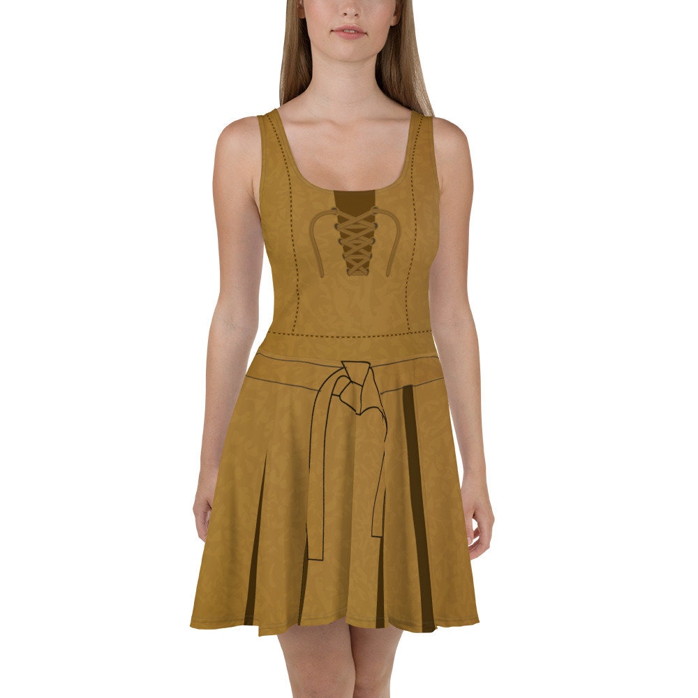 mocha gold color dress Sexy Princess Leia Costume main image 1