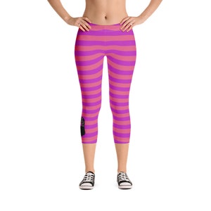 Orchid Smoke Swirls Capri Leggings for Women – Wired Cat