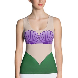 Mermaid Shell No Flower Princess Running Costume Tank Top