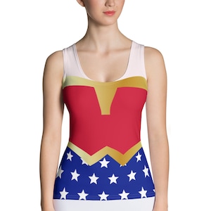 Woman Wonderful Hero Costume Running Tank