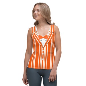 Orange Barbershop Quartet Running Costume Tank Top