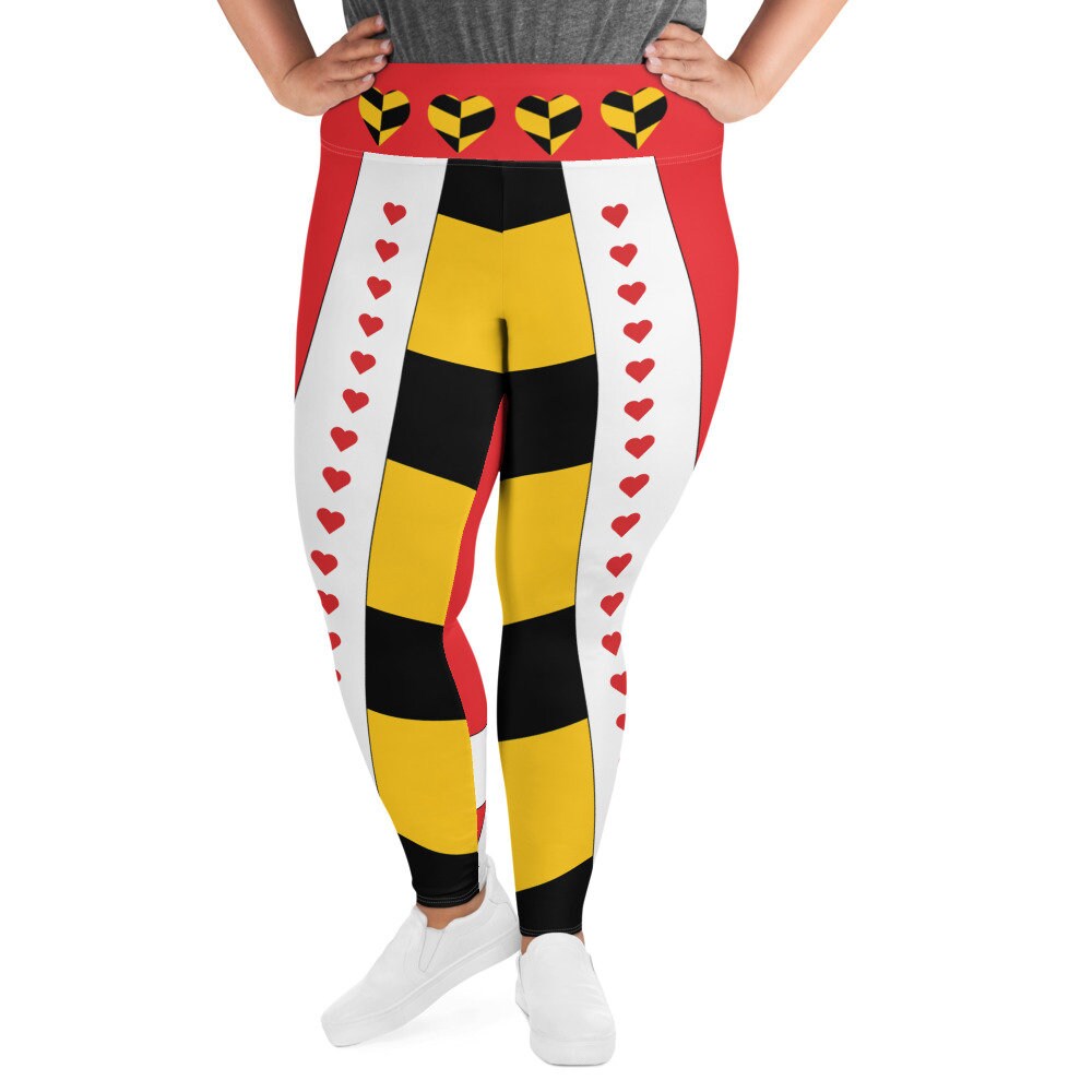 Heart Queen Running Costume Plus Size Leggings Etsy
