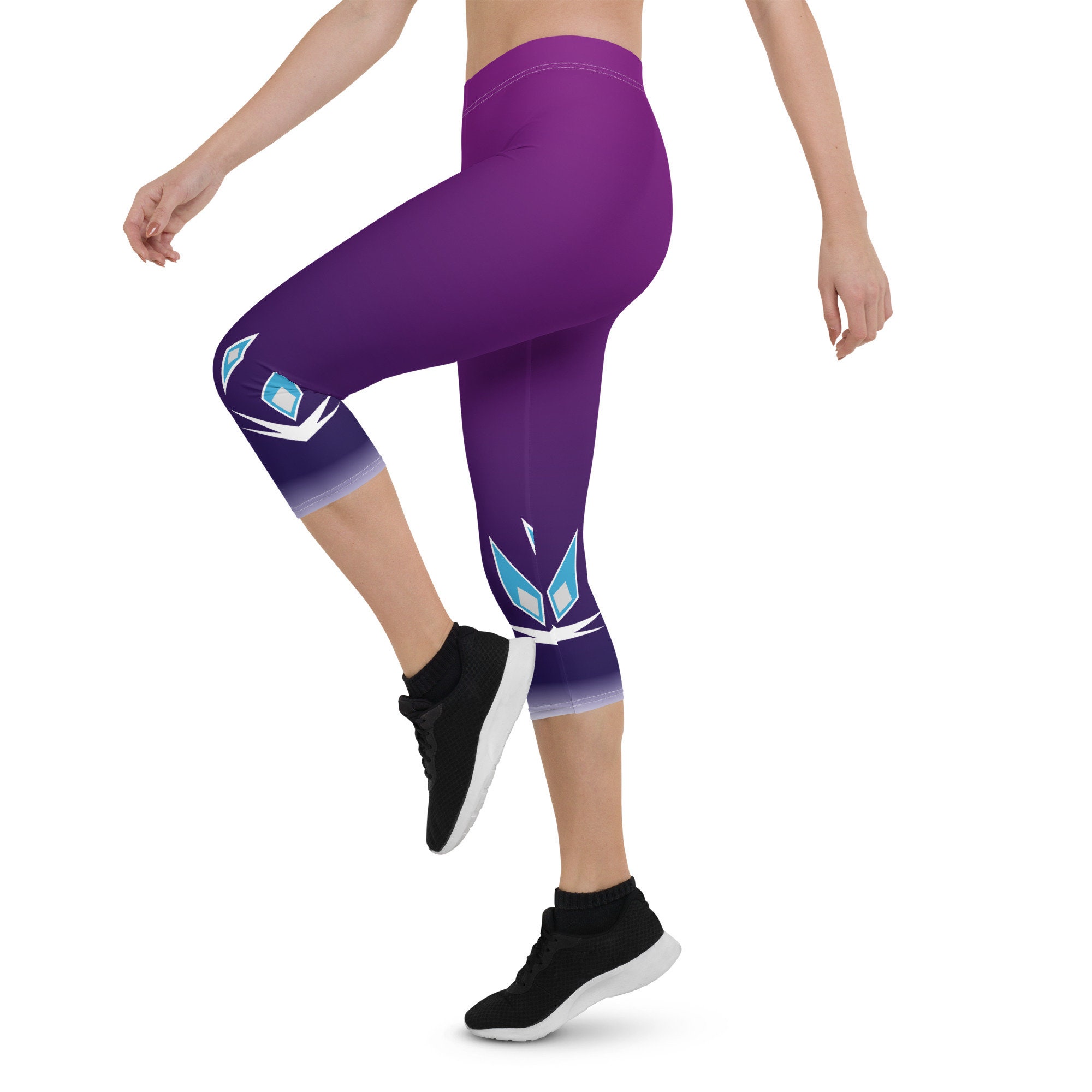 Ice Queen 2 Purple Running Costume Capri Leggings