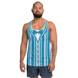 Blue Barbershop Quartet Running Costume Men&#39;s Tank Top