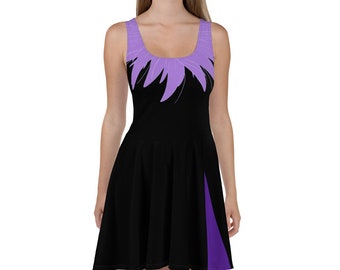 The Evil Sorceress Advisor Running Costume Skater Dress