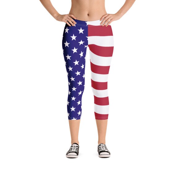 Patriotic capri leggings hotsell