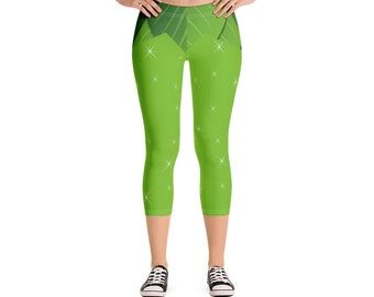 Pixie Dust GREEN Running Costume Capri Leggings