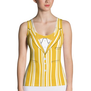 Yellow Barbershop Quartet Running Costume Tank Top