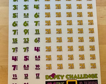 Dopey Challenge Training Sticker Sheet (Stickers)