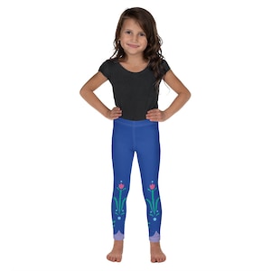 Anna Frozen Inspired Running Costume Ankle Kid&#39;s Leggings