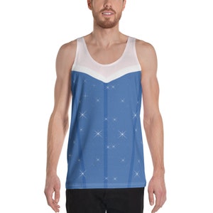 Blue Sleeping Beauty Princess Running Costume Men&#39;s Tank Top