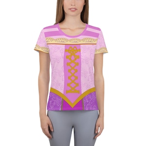 Rapunzel Princess Running Costume Women&#39;s Athletic T-shirt
