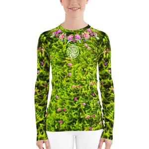 Polynesian Island Goddess with Heart Running Costume Women&#39;s Long Sleeve Shirt