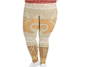 Polynesian Princess Running Costume Women's Plus Size Leggings