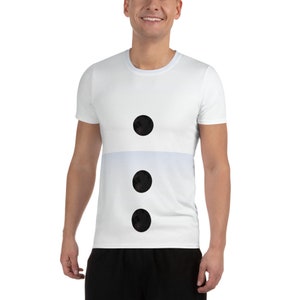 Frozen Snowman Running Costume Men&#39;s Athletic T-shirt