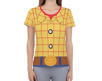 Cowboy Toy Running Costume Women's Athletic T-shirt