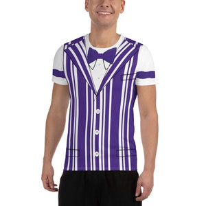Purple Barbershop Quartet Running Costume Men&#39;s Athletic T-shirt