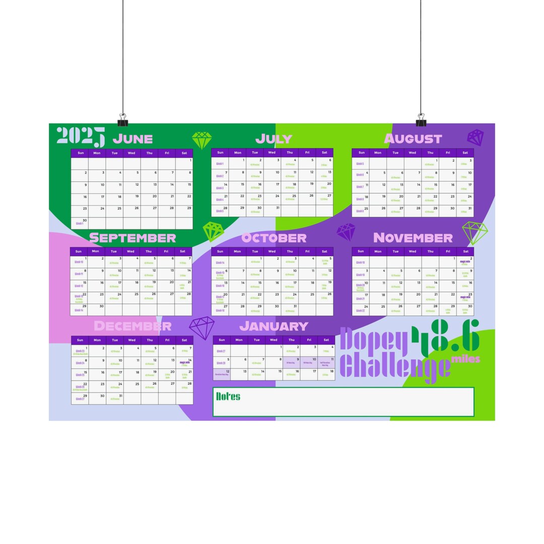 With Training Plan Mileage 2025 Dopey Challenge Training Calendar With