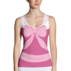 Cinderella Pink Dress Princess Running Costume Tank Tops