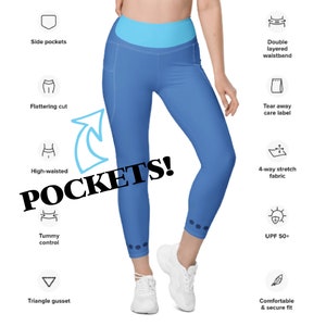 Lovable Alien Experiment Running Costume Recycled Leggings with Pockets