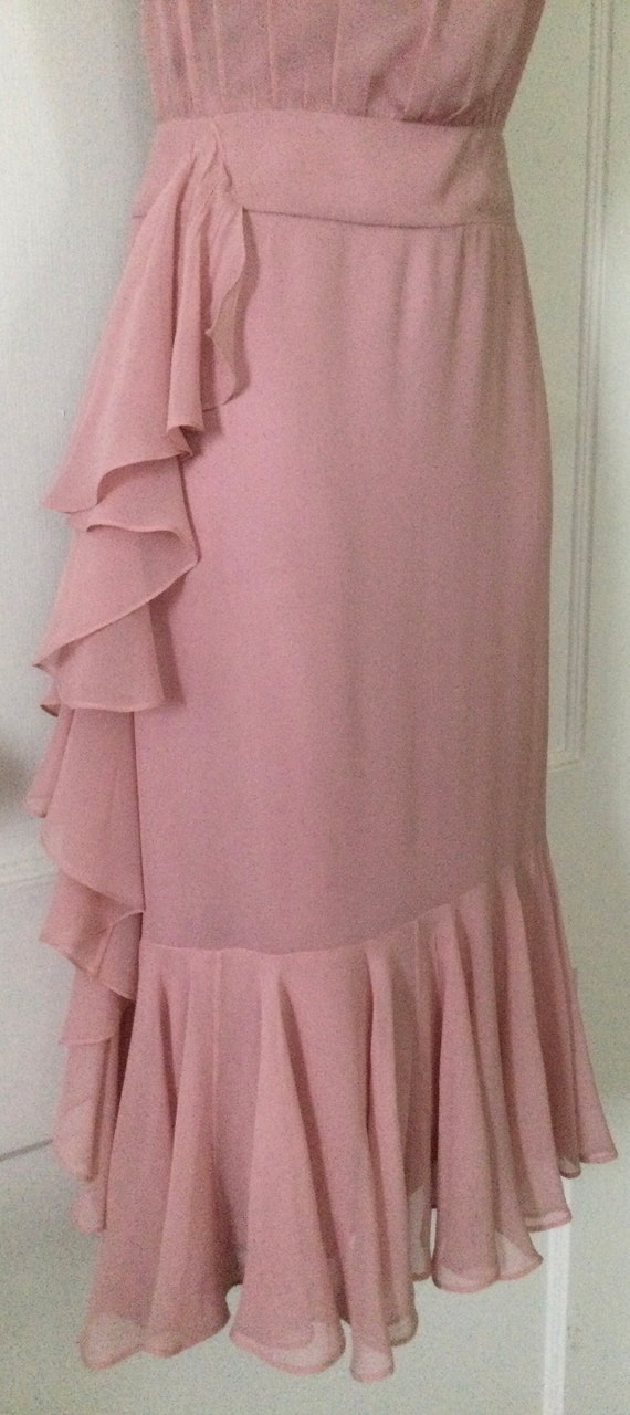Pink Silk Lafayette-148 Dress - Dusty Pink Silk R… - image 9