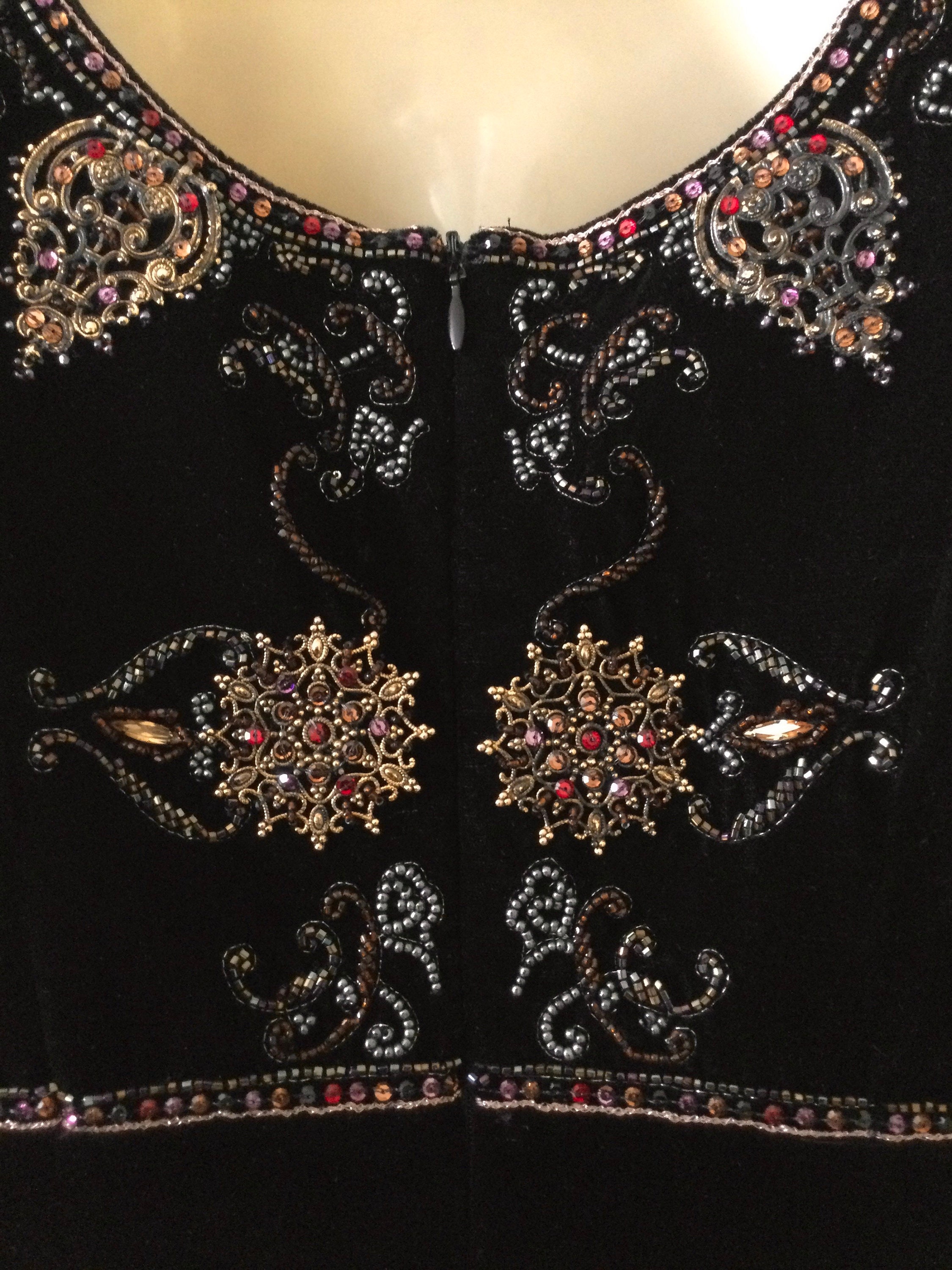 ESCADA Couture Black Beaded Maxi Dress - Black Beaded ESCADA Couture Black Beaded Maxi Dress - Black Beaded