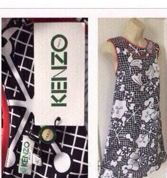 New KENZO Black White Floral Dress - NWT Black/Whi