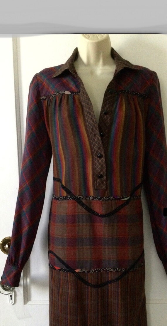 Koos Van Den Akker 1980’s Woolblend Shirt Dress -… - image 8