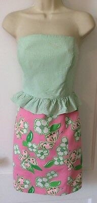 Lilly Pulitzer LOWE Dress Pink green Pretty pink tootie Print