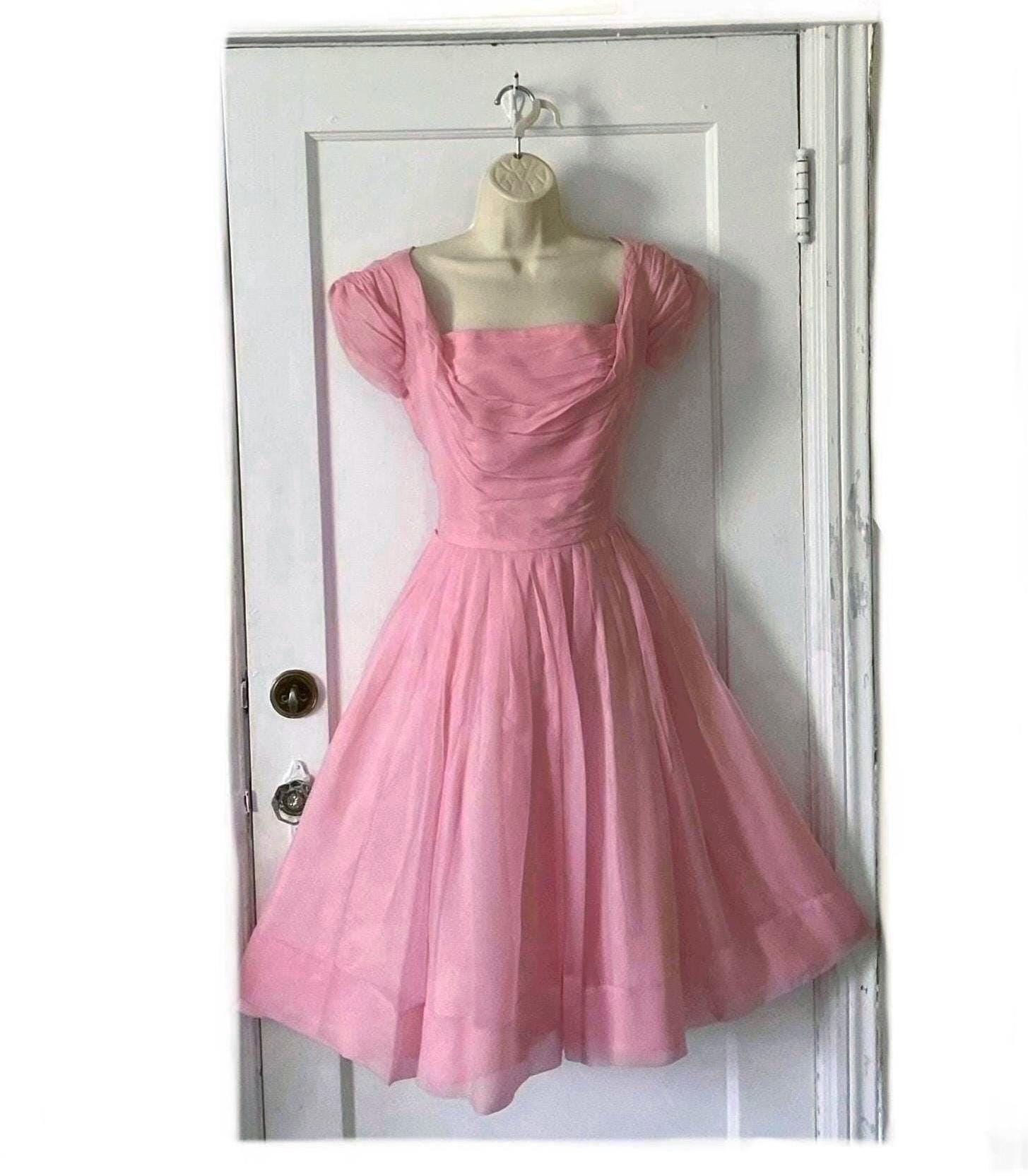 Pink Boatneck Dress - Etsy